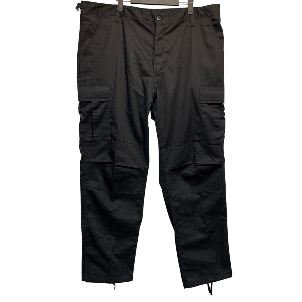 NWT Rothco BDU Black Cargo utility Pants Men's XL Regular Military Tactical Work